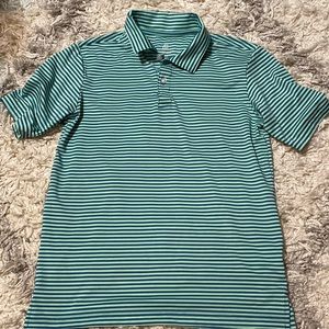 Striped Polo shirt. Silky soft material. Like new!